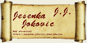Jesenka Joković vizit kartica